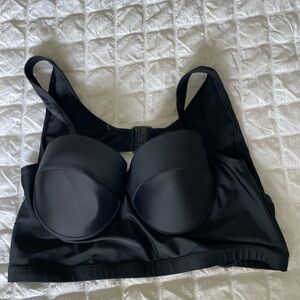 Queen The Label Lucky Black Bay Bee Top with Wide Straps and Molded Cups